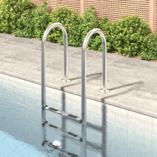 Poolstige i 304 rustfrit stål 54 x 38 x 158 cm til nedgravet pool