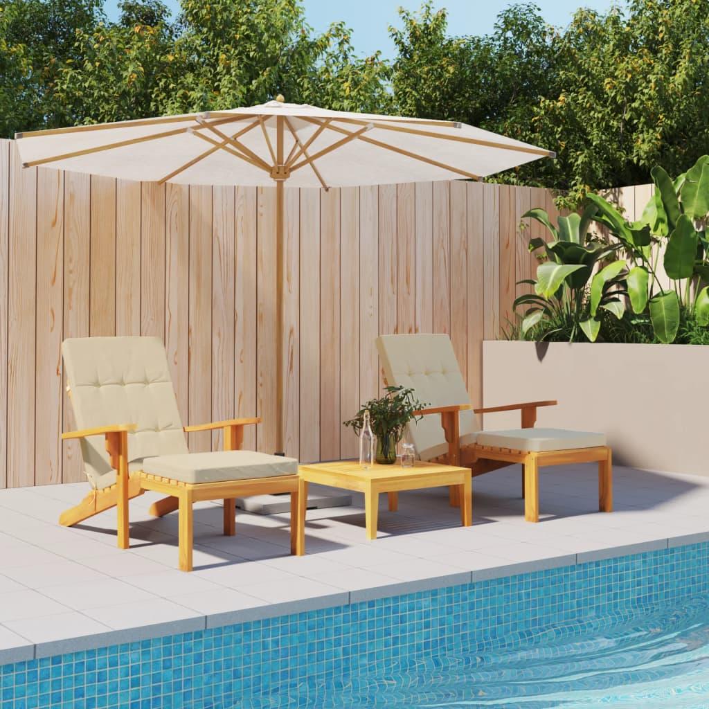 Hynder til dækstol 2 stk. oxfordstof beige