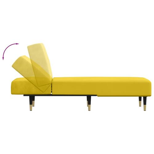 Chaiselong velour gul