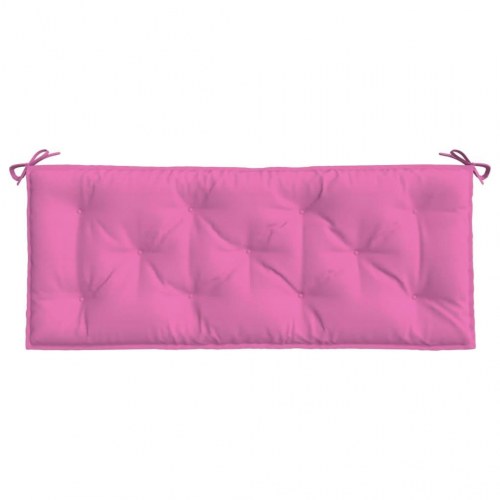 Hynder til havebænk - 120×50×7 cm - 2-delt sæt - pink