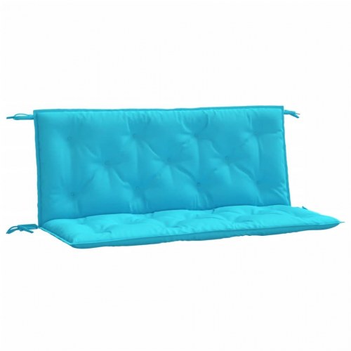 Hynder til havebænk - 2-delt sæt 120×50×7 cm stof, turkis