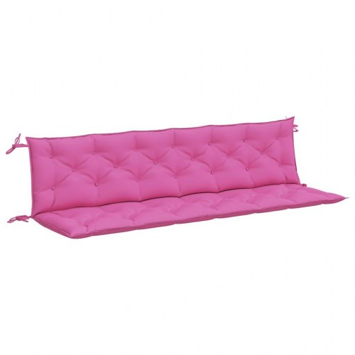 Hynder til havebænk - 2-delt sæt 200×50×7 cm i pink polyester