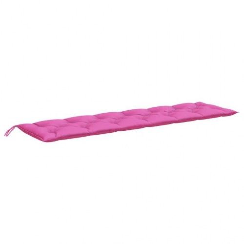 Hynder til havebænk - 2-delt sæt 200×50×7 cm i pink polyester