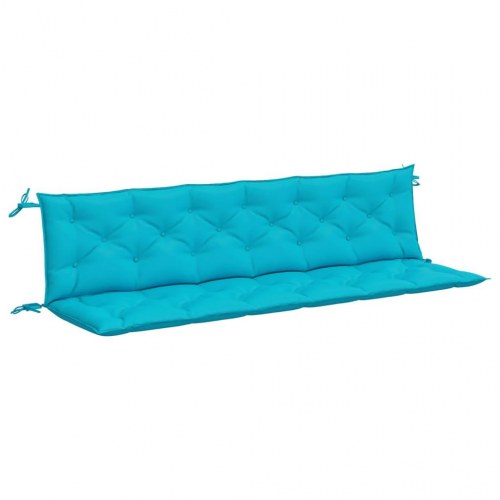 Hynder til havebænk - 2 stk. 200×50×7 cm i stof, turkis