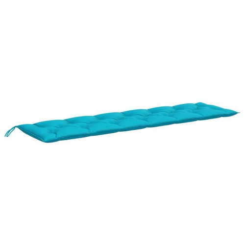Hynder til havebænk - 2 stk. 200×50×7 cm i stof, turkis