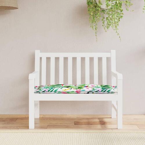 Hynde til havebænk 110x50x7 cm stof flerfarvet