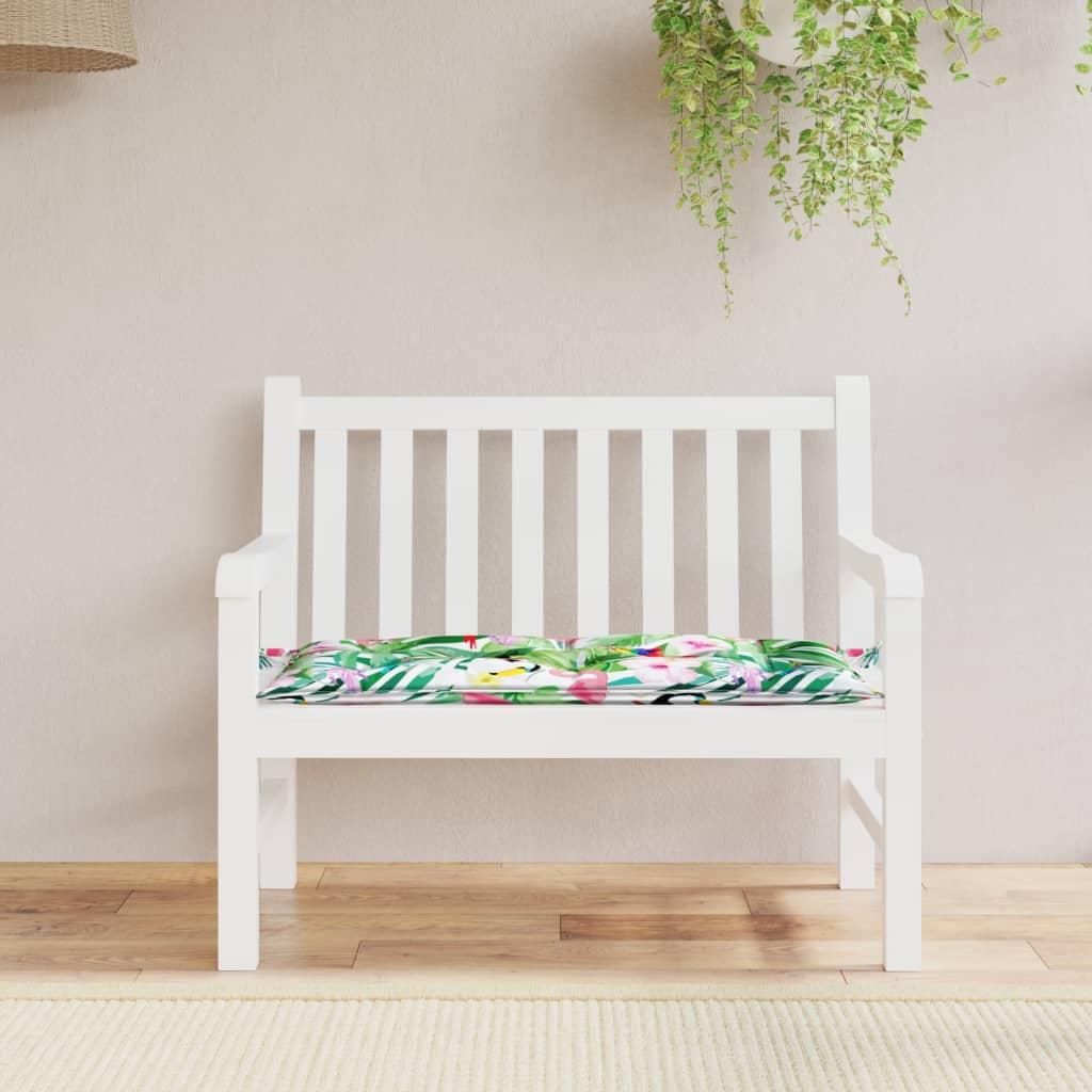 Hynde til havebænk 110x50x7 cm stof flerfarvet