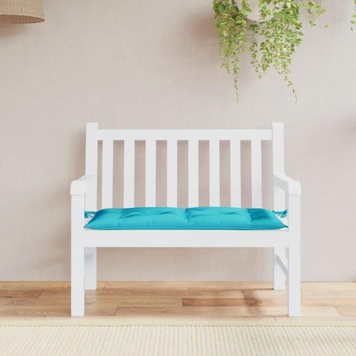 Hynde til havebænk 110x50x7 cm stof turkis