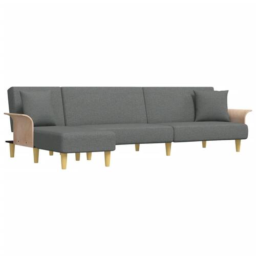 Sovesofa med chaiselong 279x140x70 cm stof mørkegrå