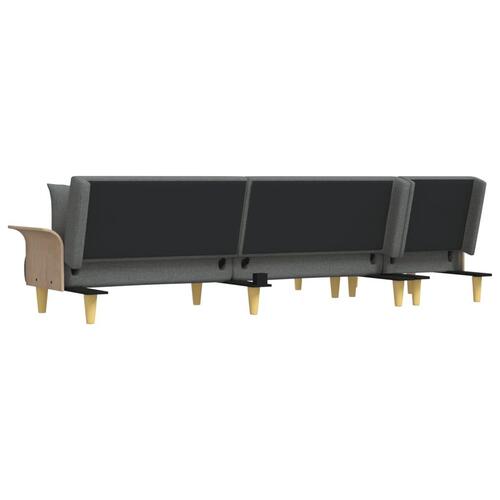Sovesofa med chaiselong 279x140x70 cm stof mørkegrå