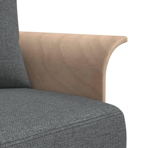 L-formet sovesofa i stof - 279×140×70 cm, mørkegrå
