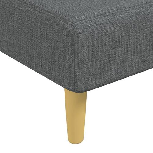 Sovesofa med chaiselong 279x140x70 cm stof mørkegrå