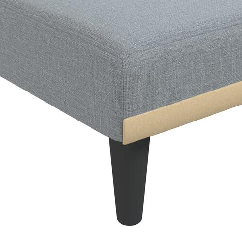 Sovesofa med chaiselong 275x140x70 cm stof lysegrå