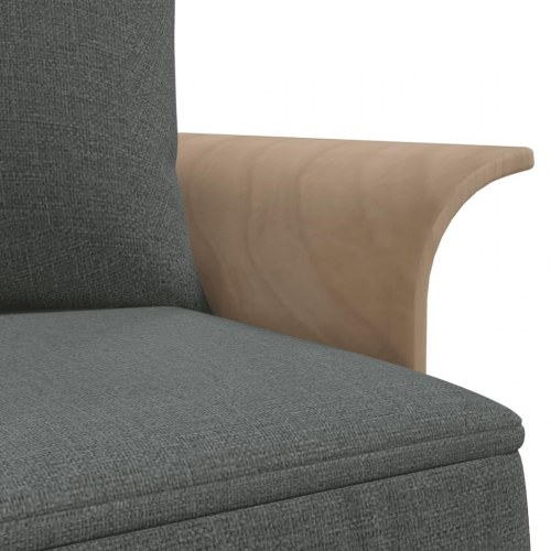 L-formet sovesofa 279x140x70 cm stof mørkegrå