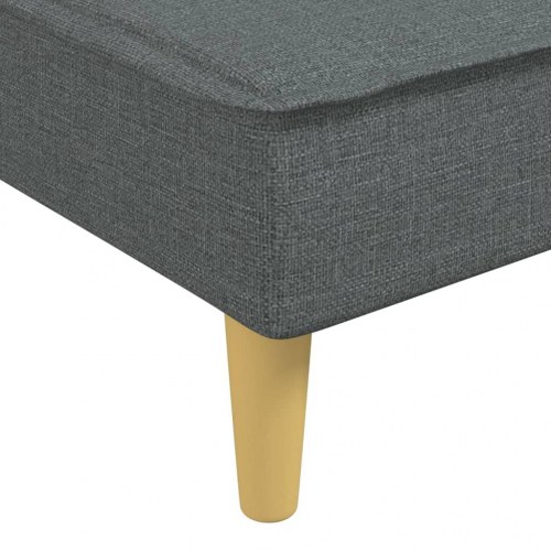 L-formet sovesofa 255x140x70 cm stof mørkegrå