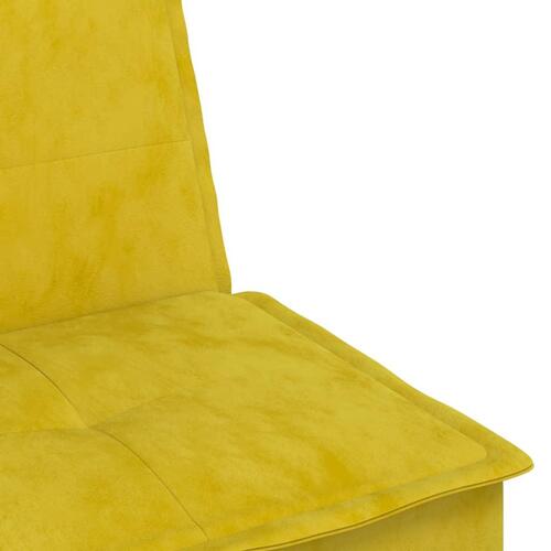 Sovesofa med chaiselong 255x140x70 cm velour gul