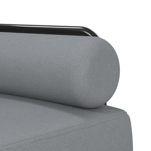 Sovesofa med chaiselong 260x140x70 cm stof lysegrå