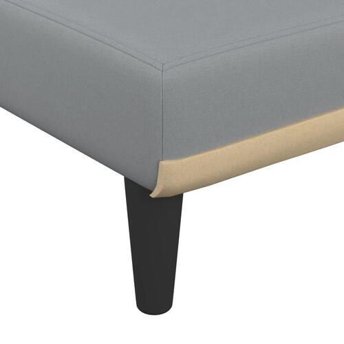 Sovesofa med chaiselong 260x140x70 cm stof lysegrå