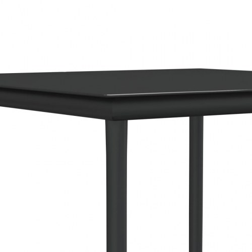 Spisebordssæt til haven - 5 dele i brun polyrattan med stål og glasbord + cremefarvede hynder