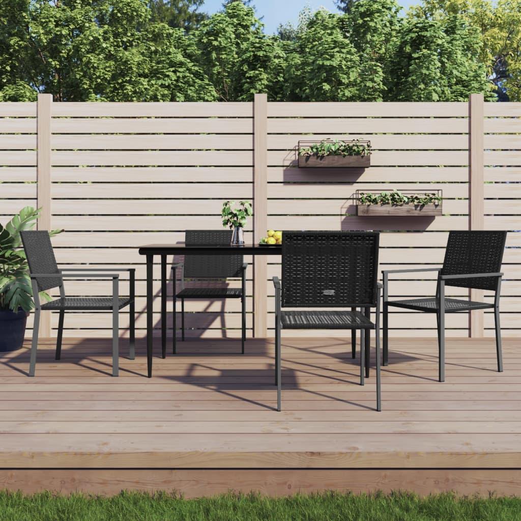 Spisebordssæt Til Haven 7 Dele Polyrattan Og Stål - 4 / Nej / 140 cm bordlængde