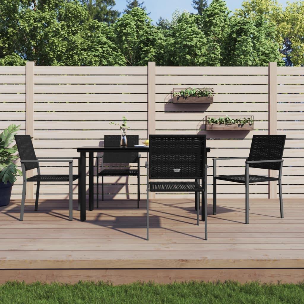Spisebordssæt Til Haven 7 Dele Polyrattan Og Stål - 4 / Nej / 140 cm bordlængde