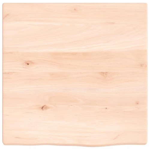 Væghylde 40×40×2 cm - ubehandlet massivt egetræ med naturkant