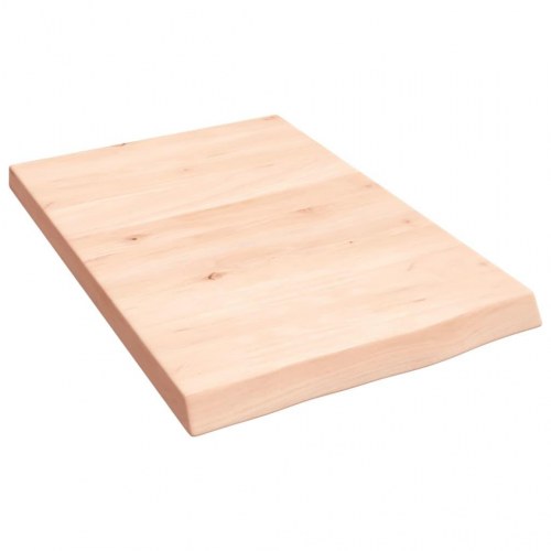 Væghylde i massivt egetræ 40×60×(2-4) cm - ubehandlet, naturlig kant