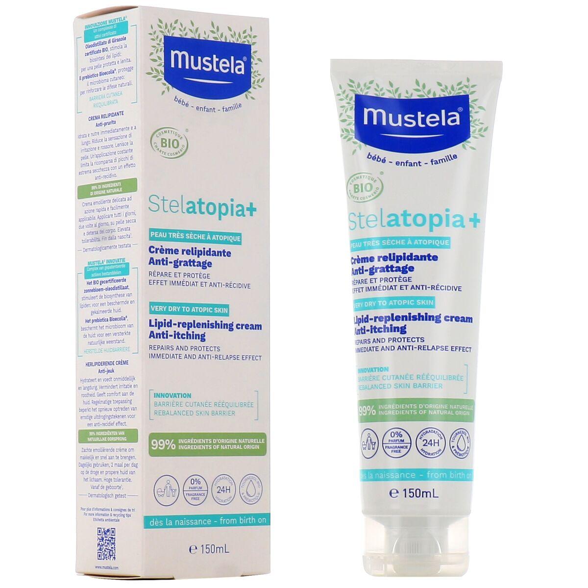 Babylotion Mustela Stelatopia+ genopbyggende creme 150 ml