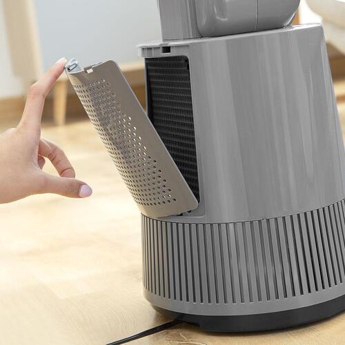Blade-fri ventilator med rensende filter og fjernbetjening BLOHO model Grå 50 W (OUTLET B)