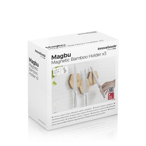 Magnetiske bambusholdere til opklæbning Magbu V0103437 Træ (OUTLET A)
