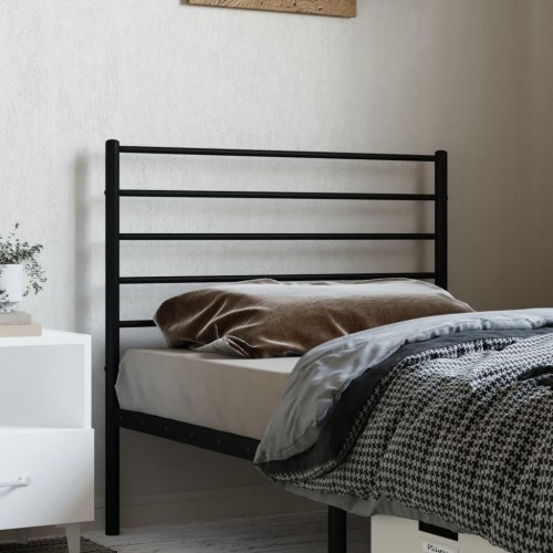 Sengegavl i metal 80 cm - sort, udskiftningsgavl