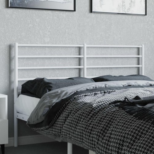 Sengegavl 120 cm metal hvid