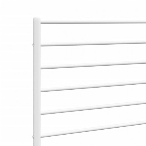 Sengegavl 120 cm metal hvid