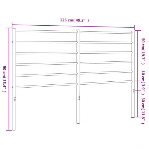 Sengegavl 120 cm metal hvid