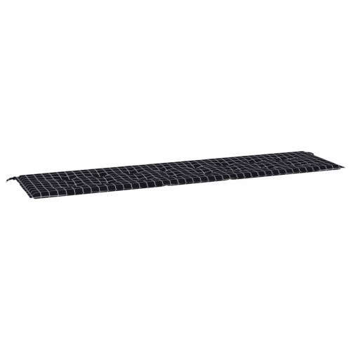 Hynde til havebænk 200×50×4 cm - oxfordstof, ternet sort