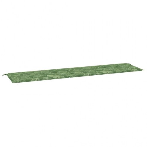 Hynde til havebænk 200×50×4 cm - oxfordstof med bladmønster