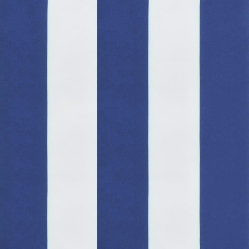Hynde til havebænk 120×50×4 cm - stribet oxfordstof, blå/hvid