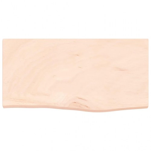 Væghylde 60×30×(2-4) cm - ubehandlet massivt egetræ med naturlig kant