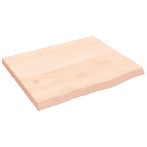 Væghylde 60×50×(2-4) cm - ubehandlet massivt egetræ med naturlig kant