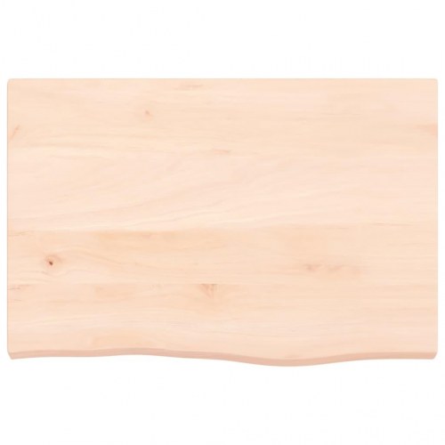 Væghylde 60×40×(2-4) cm - ubehandlet massivt egetræ med naturlig kant