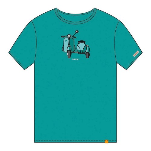 Cállate la Boca kortærmet T-shirt - turkisblå med sidevogn (M)