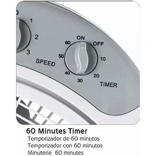 Haeger gulvventilator FF-012.004A - hvid, 40 W, Ø 30,5 cm