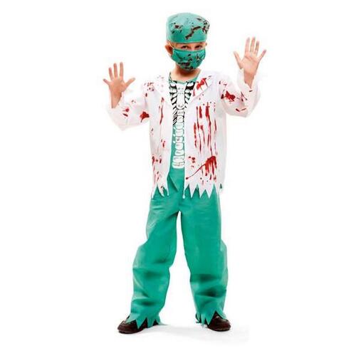 Kostume til børn Skelet Læge (4 Dele) 7-9 år