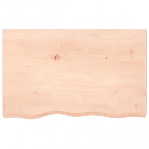 Væghylde 80x50x2 cm ubehandlet massivt egetræ