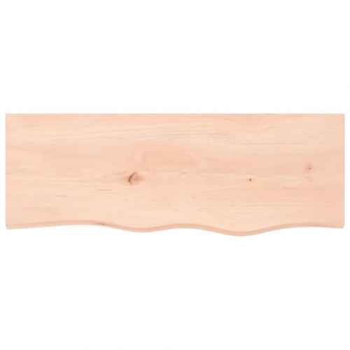 Væghylde 80×30×(2-6) cm - ubehandlet massivt egetræ med naturlig kant