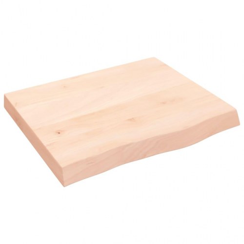 Væghylde i massivt egetræ 60×50×(2-6) cm - ubehandlet, naturlig kant