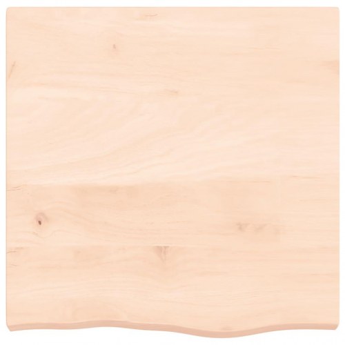 Væghylde i massivt egetræ 60×60×(2-6) cm - ubehandlet, med naturlig kant