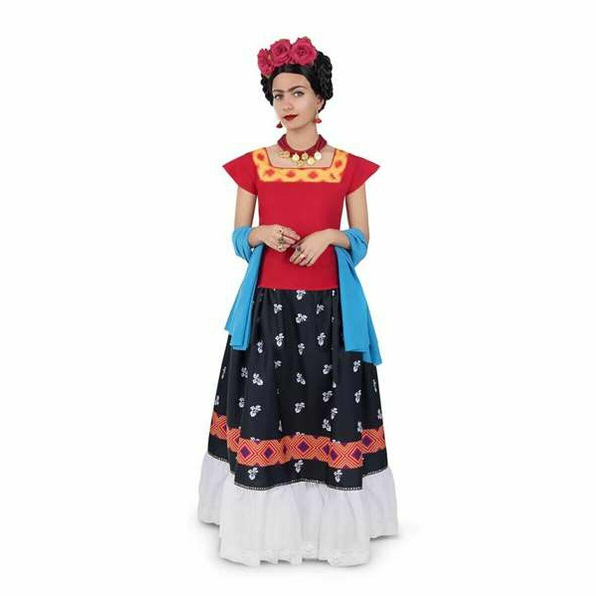 Frida Kahlo kostume til voksne - Rød, XL