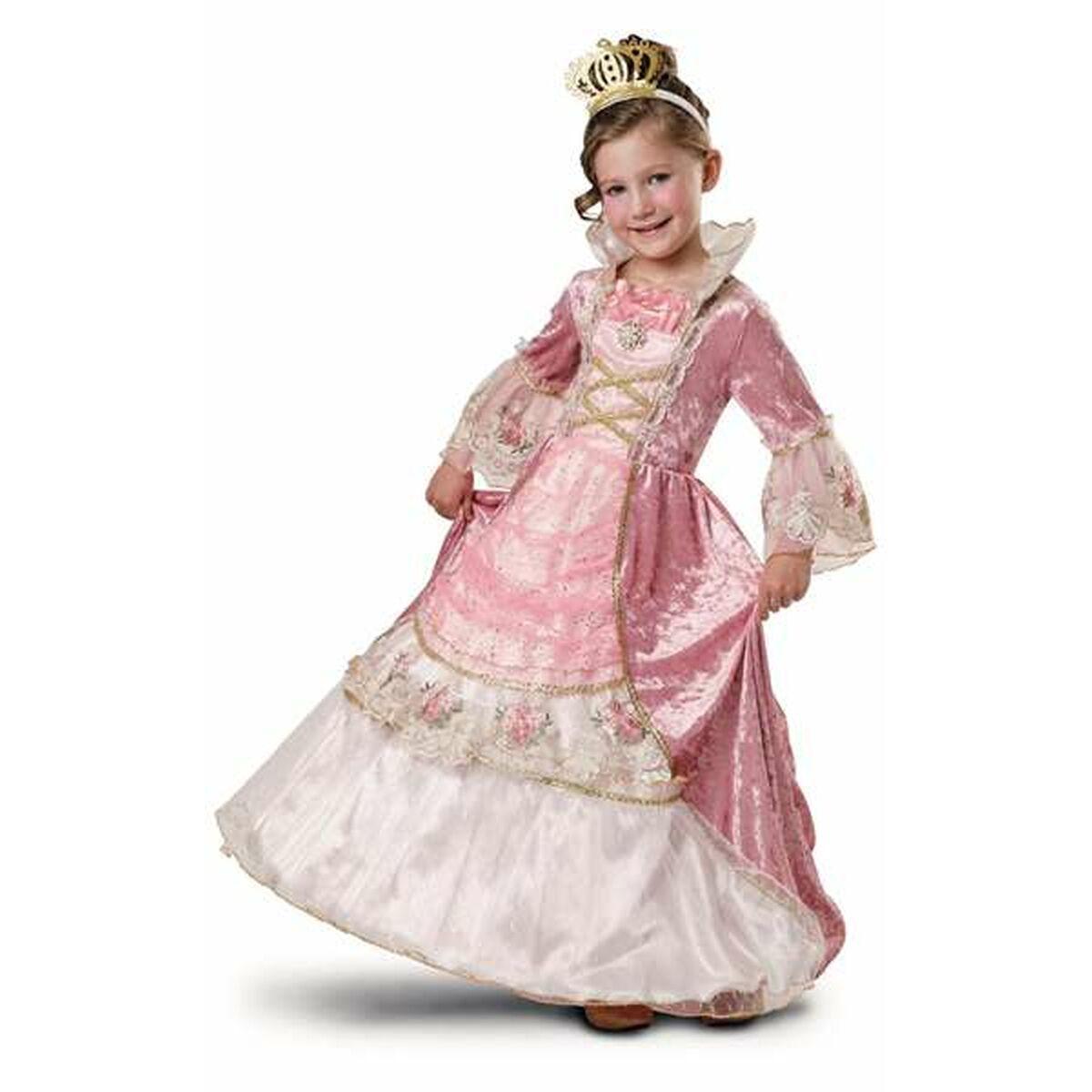 Dronning - kostume til børn, pink (7-9 år)