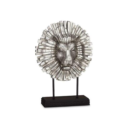 Dekorativ figur Løve Sølvfarvet 28 x 38,5 x 11,5 cm (4 enheder)